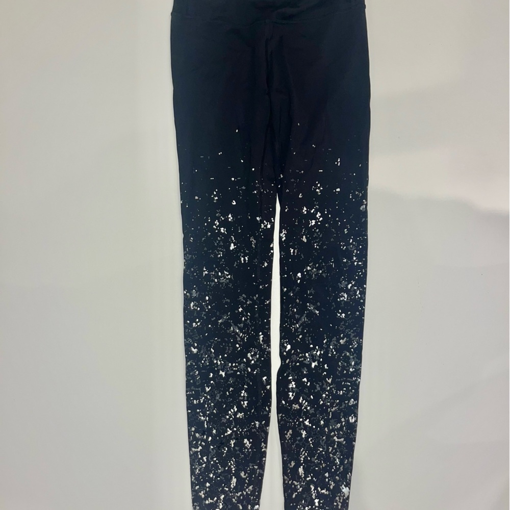 Lululemon Black and White Splatter Women Leggings